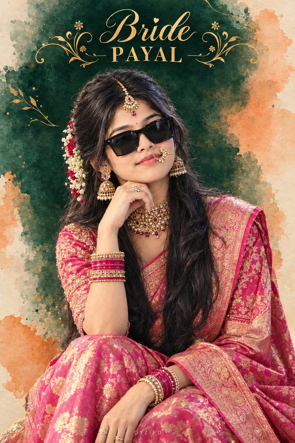 Girls Bride wedding Poster Photo